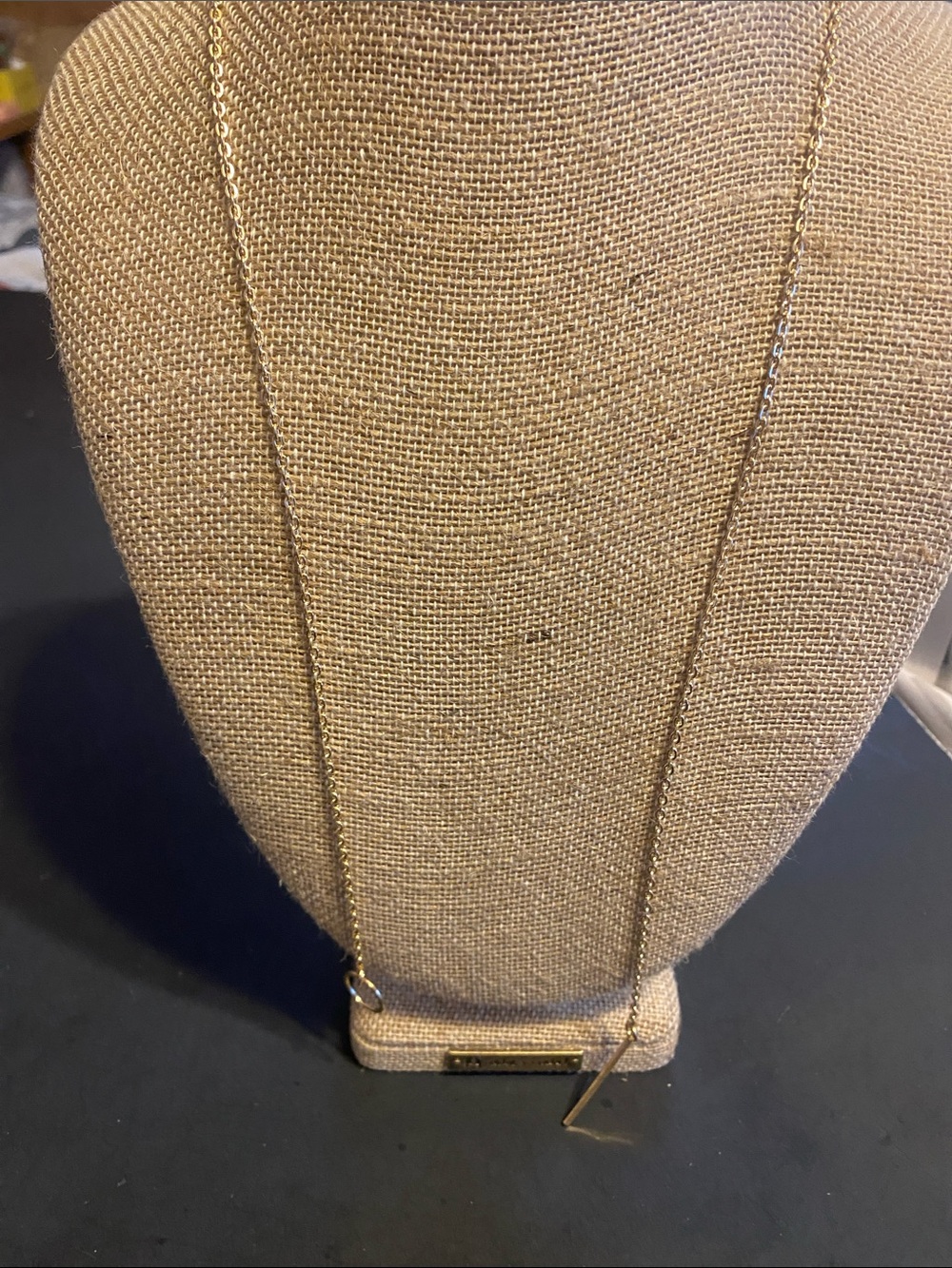 Fashion Jewelry Gold Bar Pendant Necklace